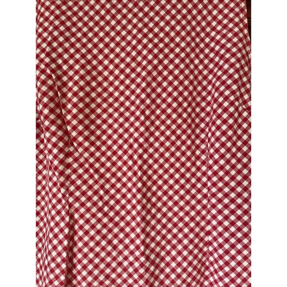 G.H Bass Dress Jumper Cotton Sleeveless Red White Plaid Checker Size 8 - Picture 2 of 6